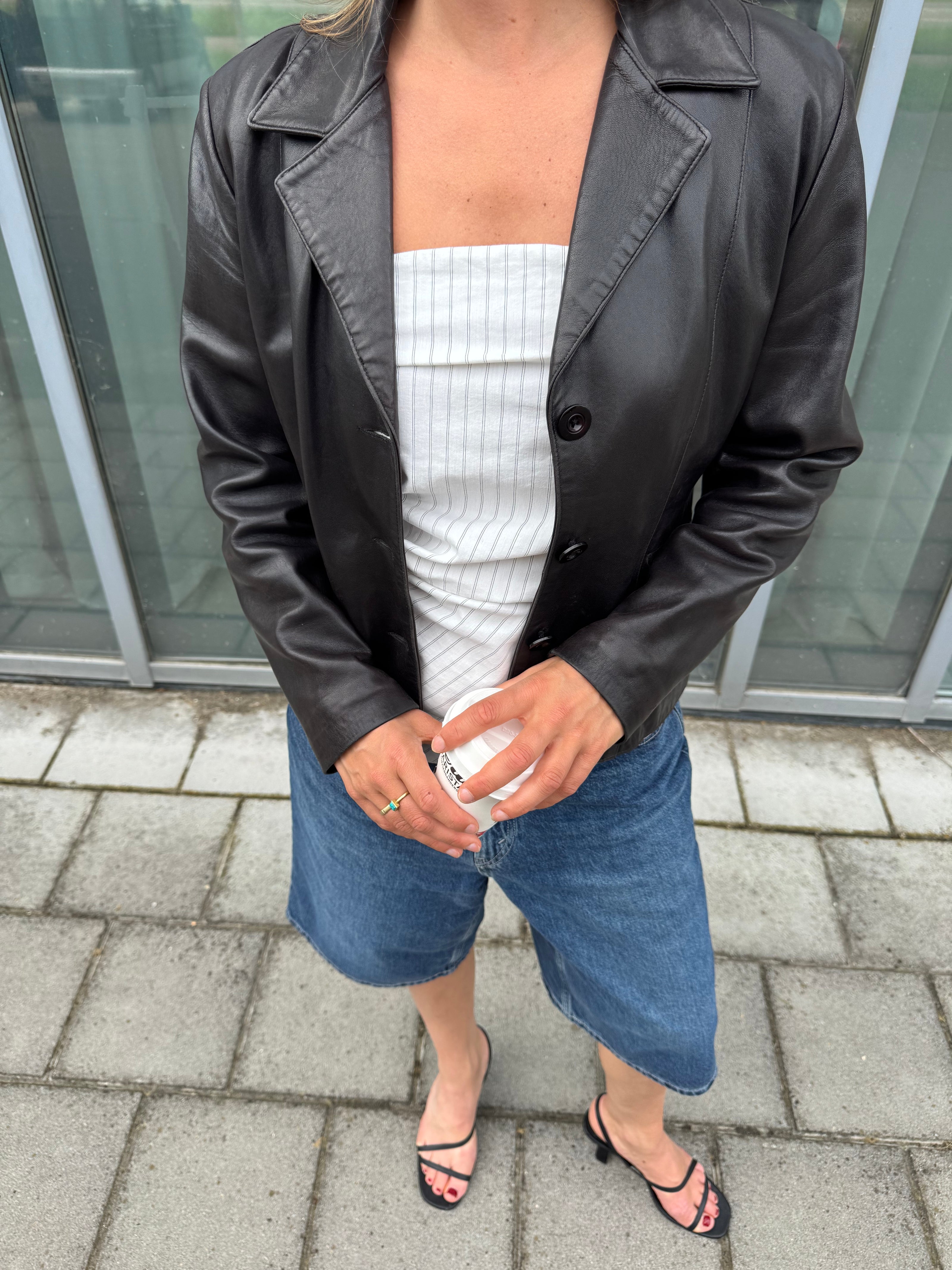 Chic & Short Brown Leather Jacket
