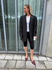 Dark Navy Pinstripe Blazer
