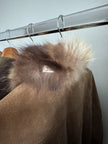 Penny Lane Style Suede Jacket with Fur