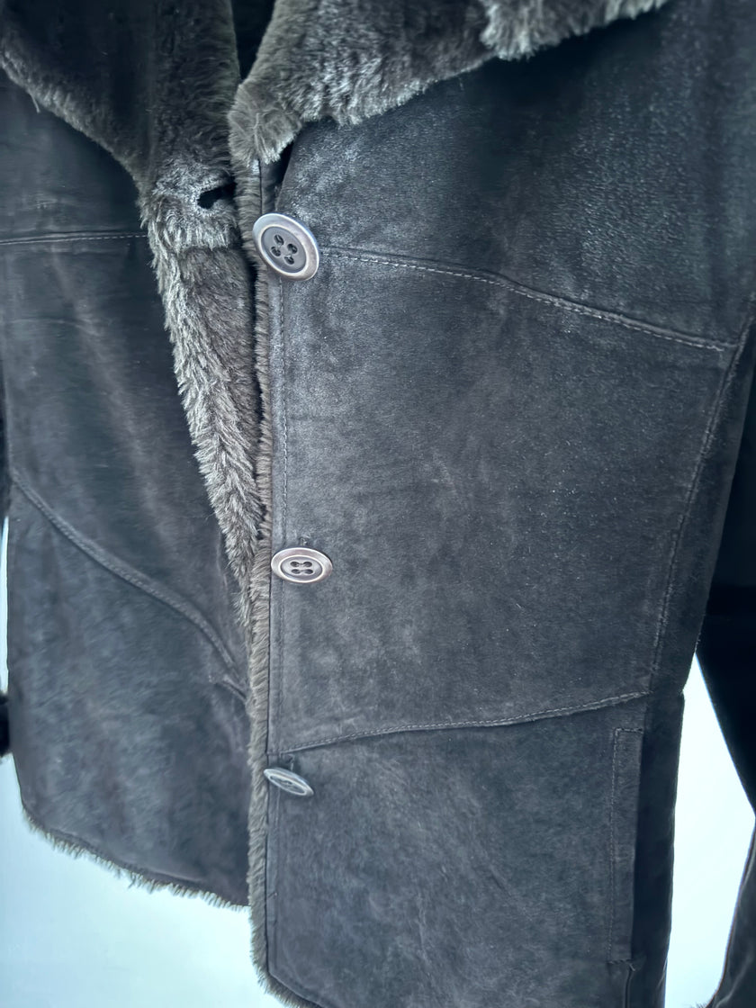 Dark Brown Suede Penny Lane Style Jacket