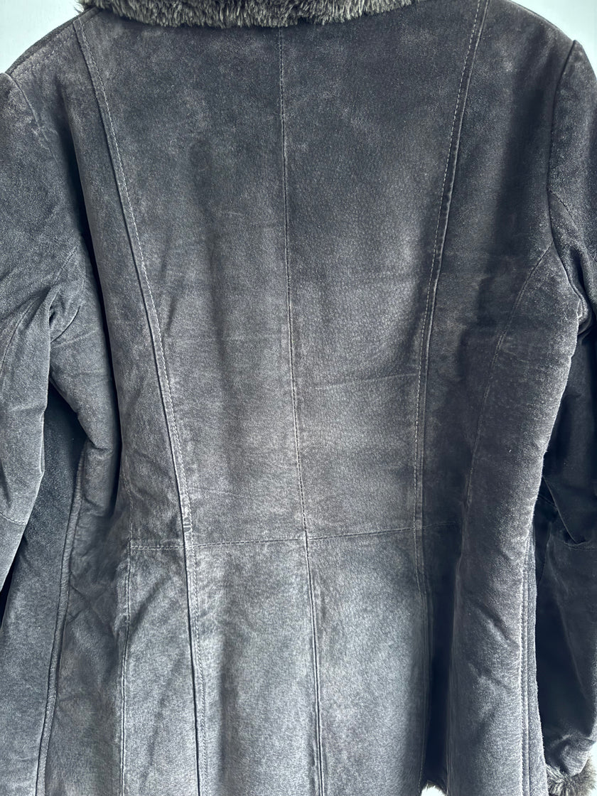 Dark Brown Suede Penny Lane Style Jacket