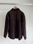 Vintage Dark Brown Suede Jacket, Short & Buttoned
