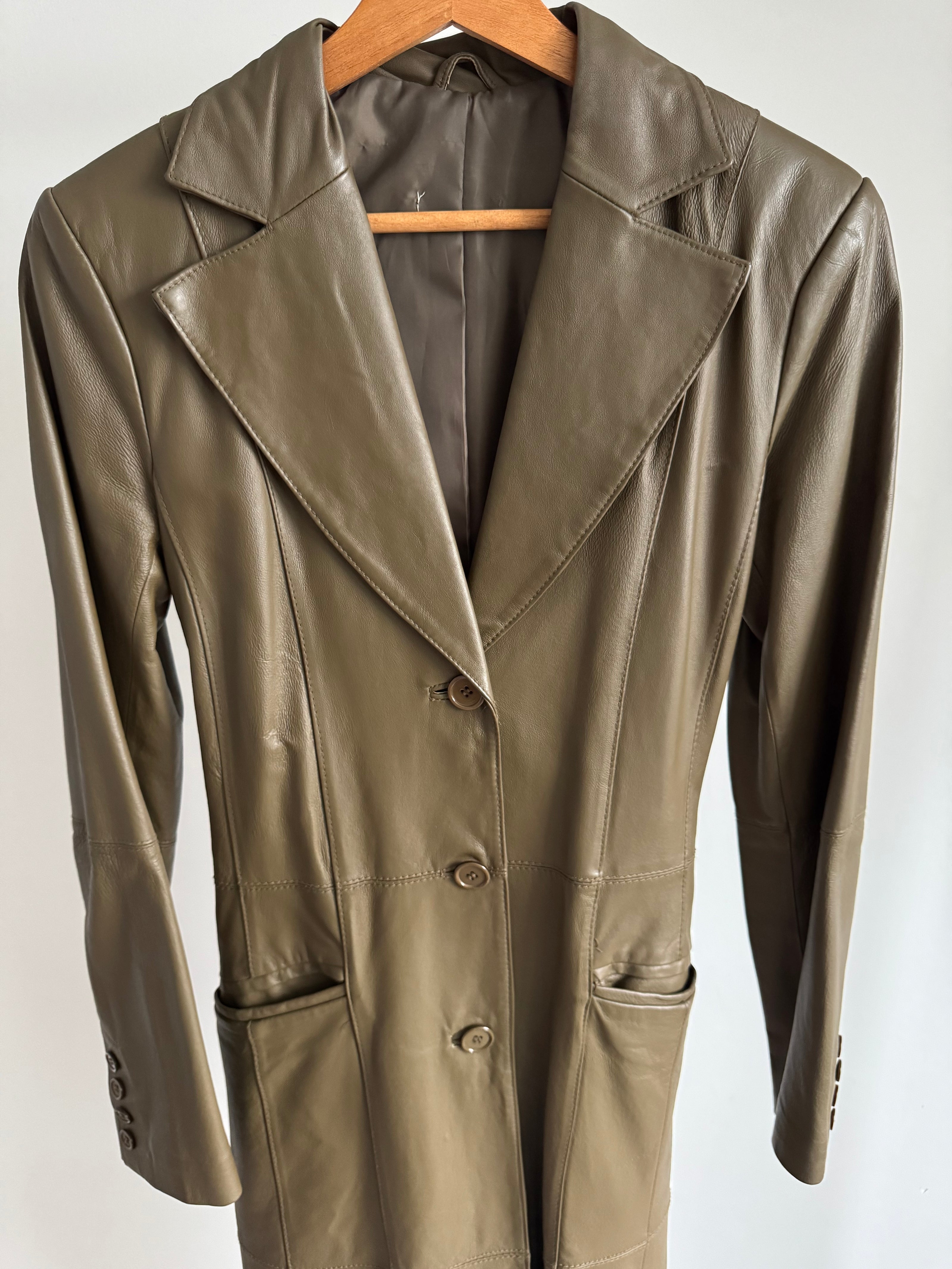 Vintage Long Green Trench Coat