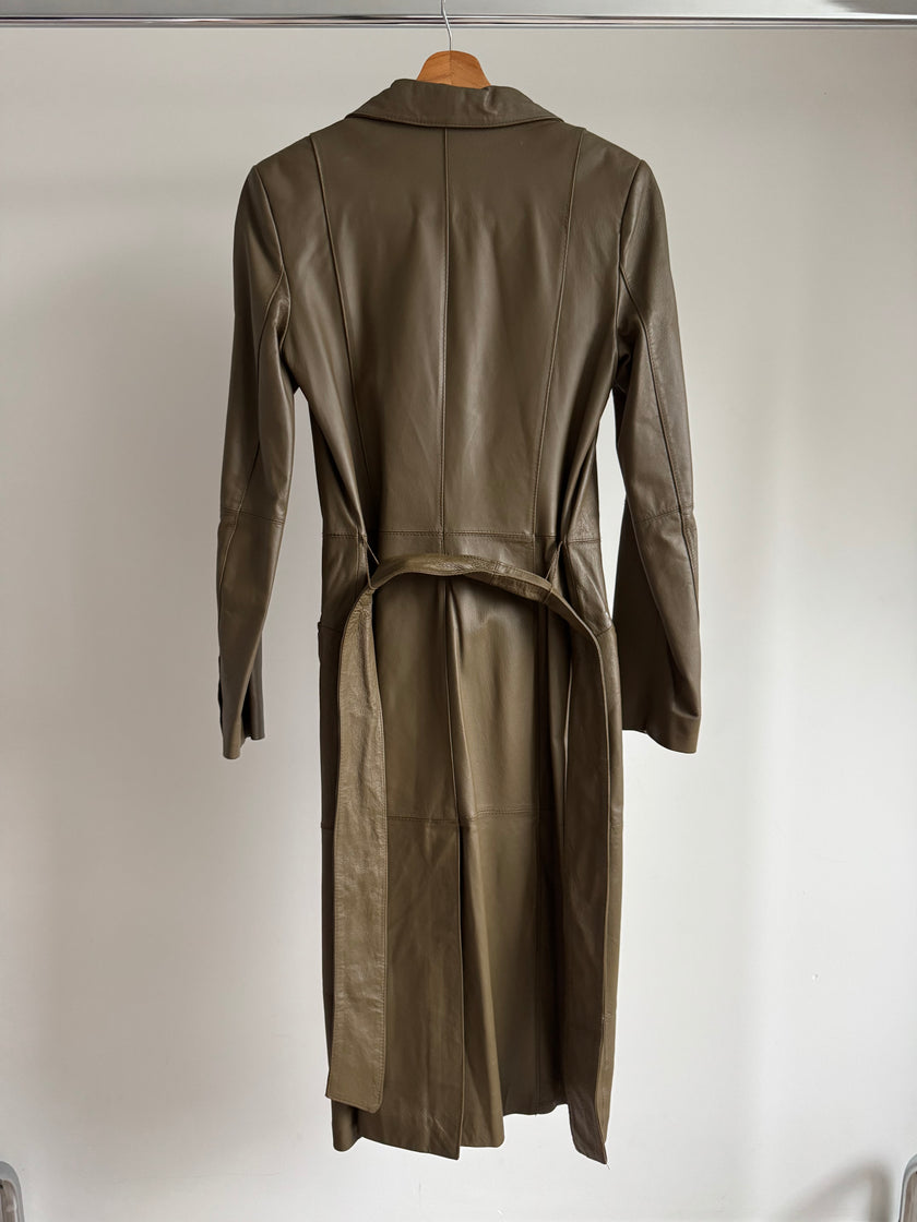 Vintage Long Green Trench Coat