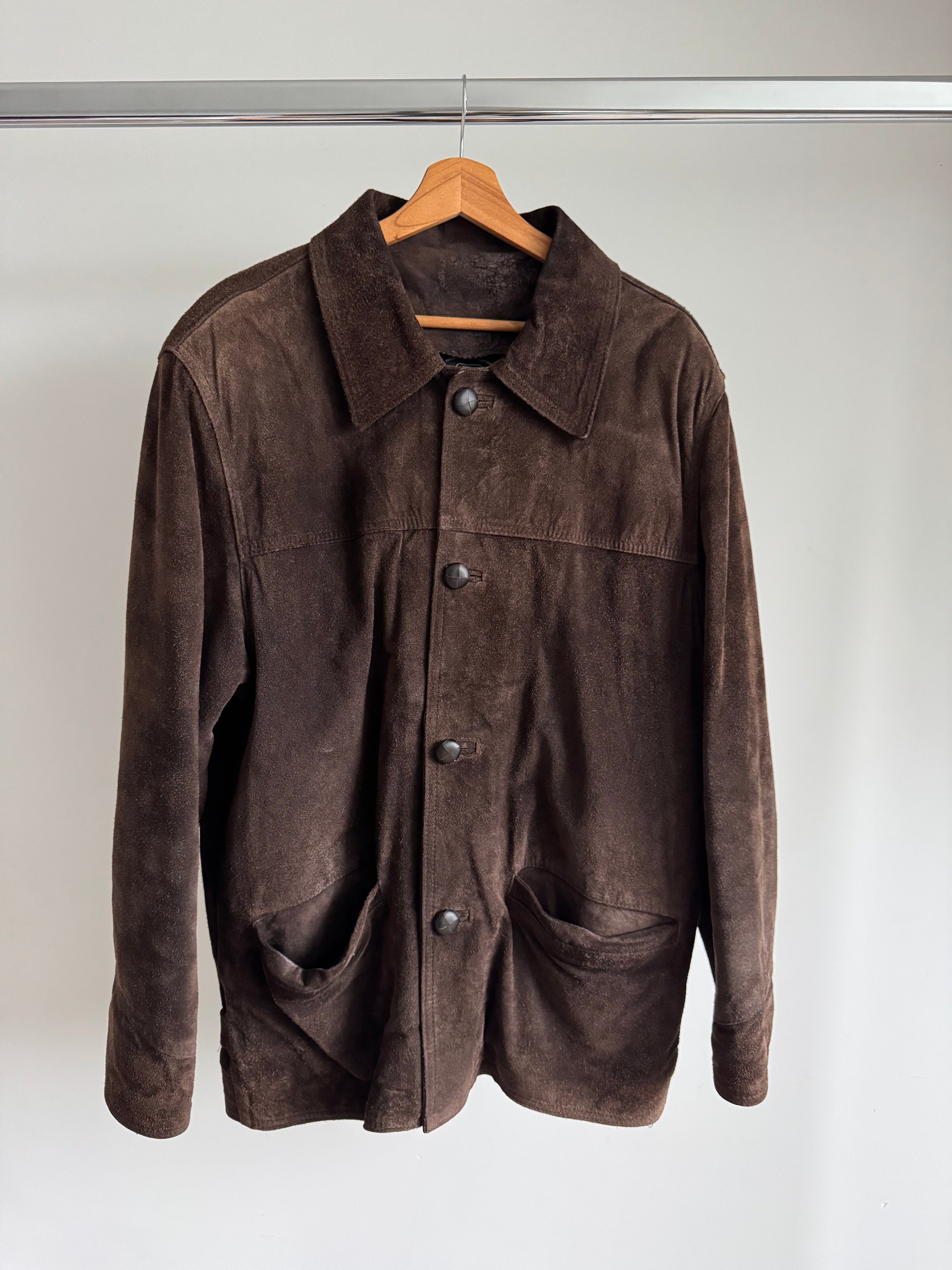 Oversized Brown Suede Jacket