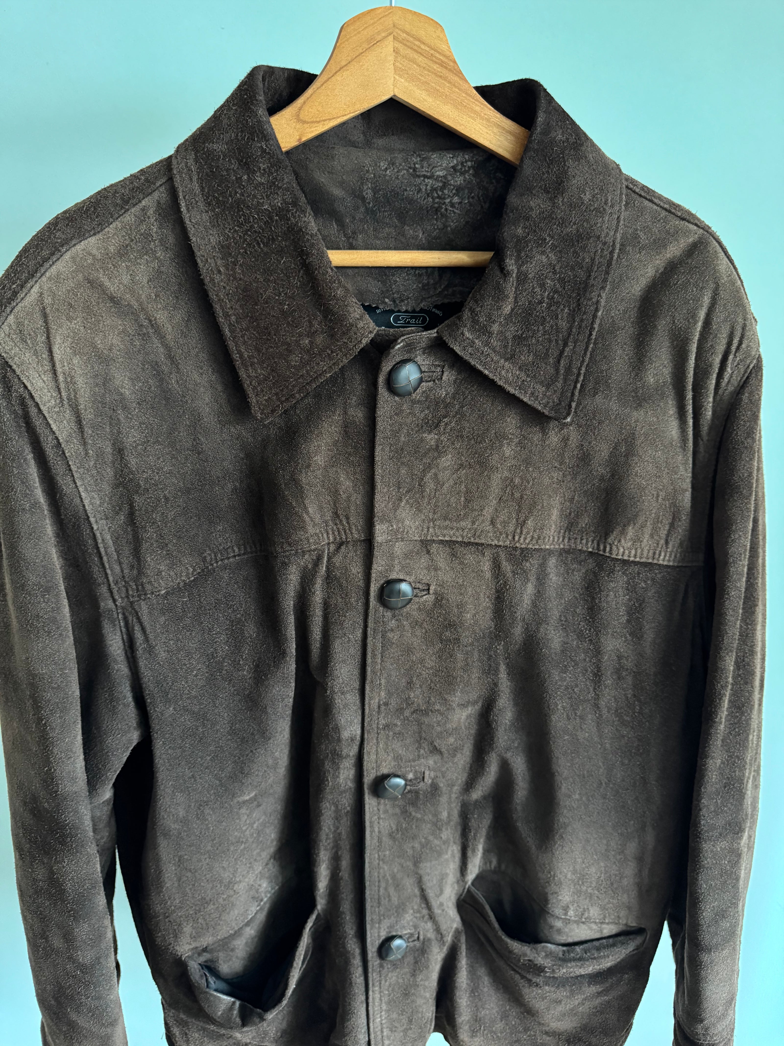 Oversized Brown Suede Jacket