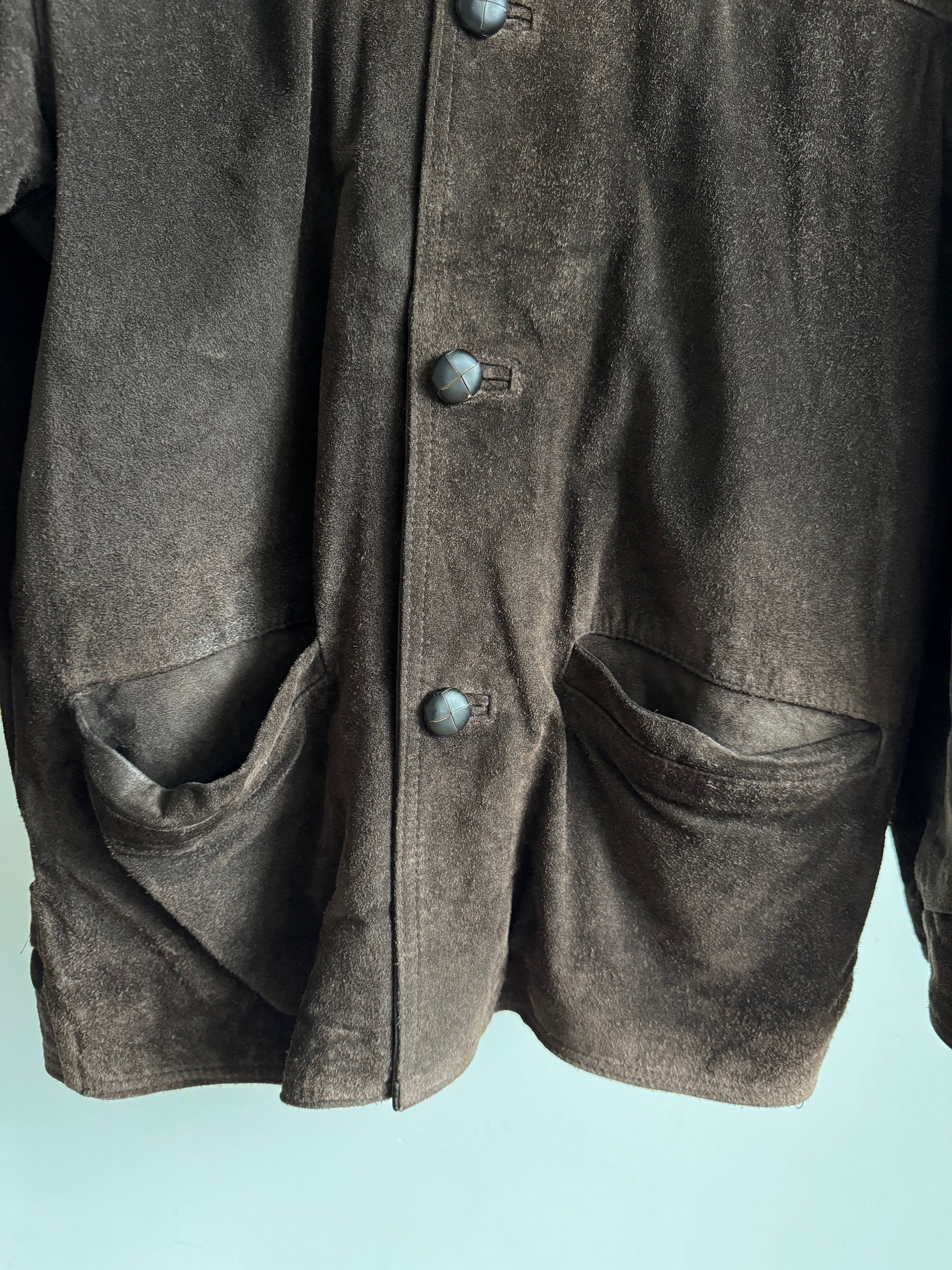 Oversized Brown Suede Jacket