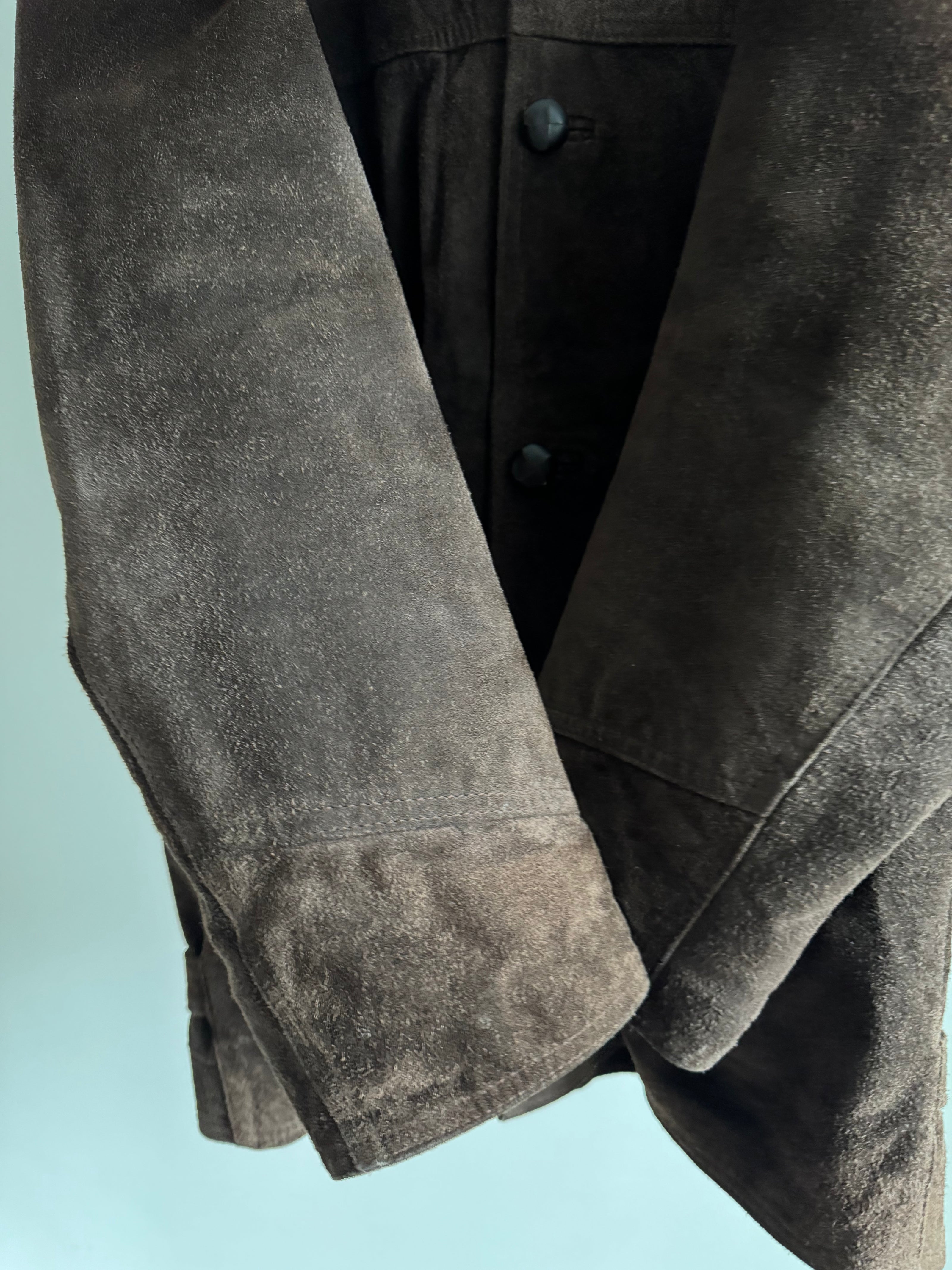Oversized Brown Suede Jacket