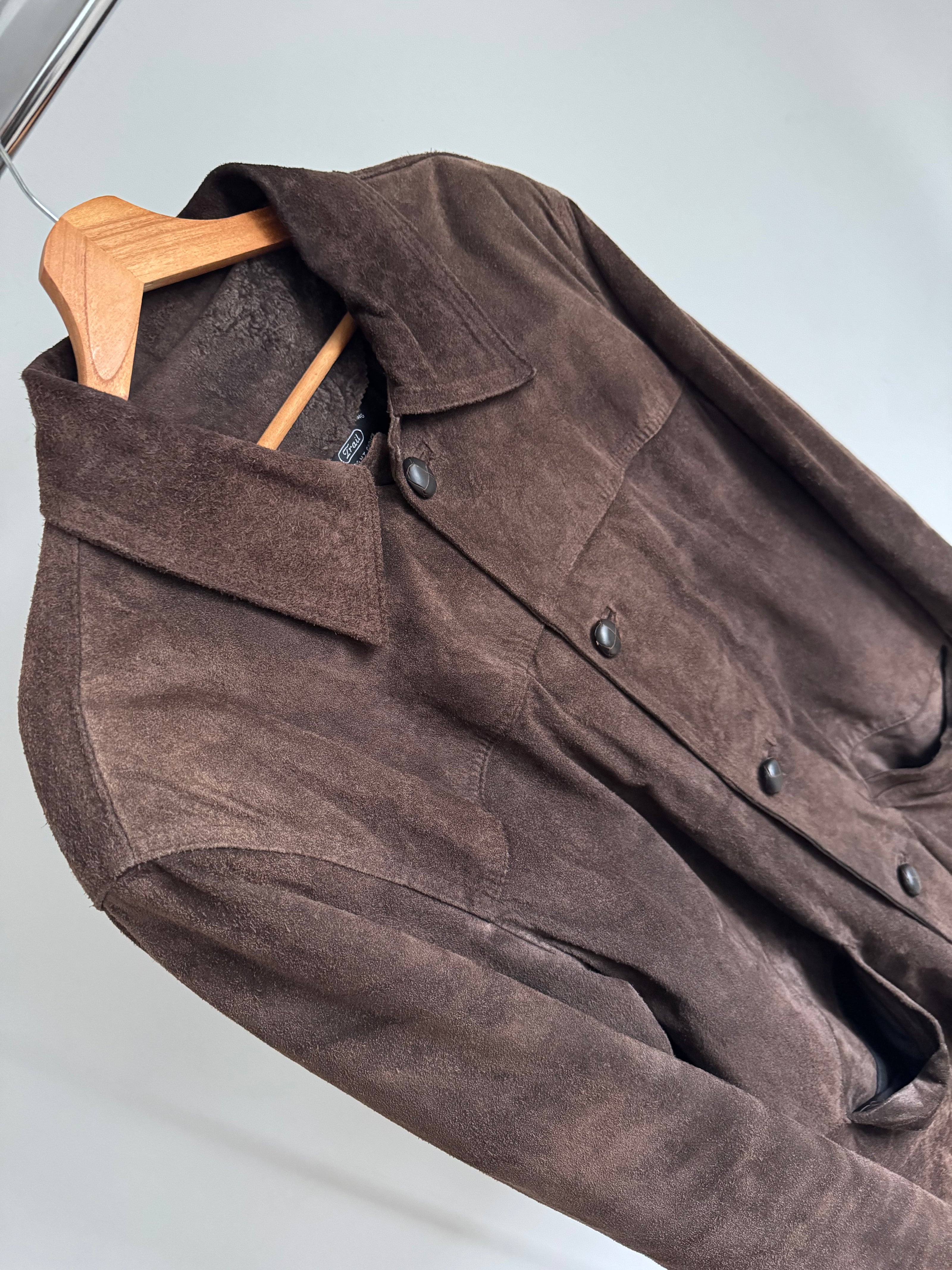 Oversized Brown Suede Jacket