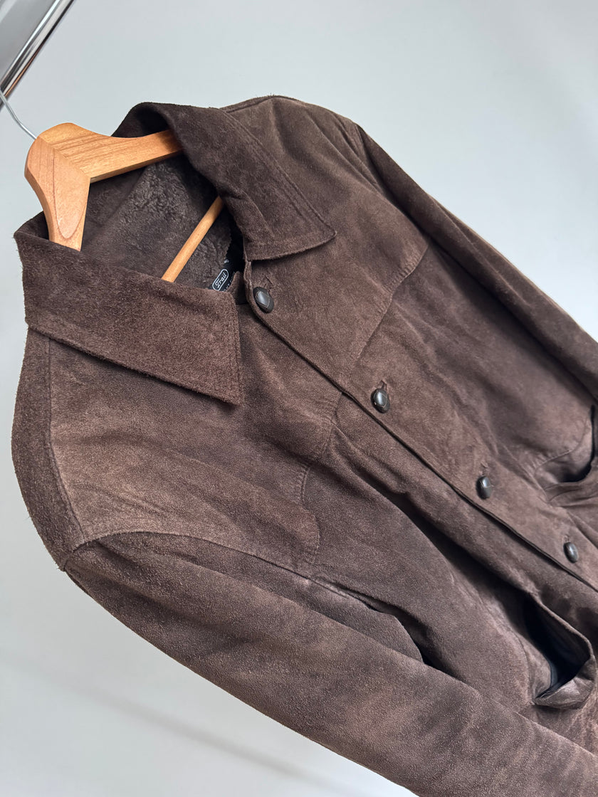 Oversized Brown Suede Jacket