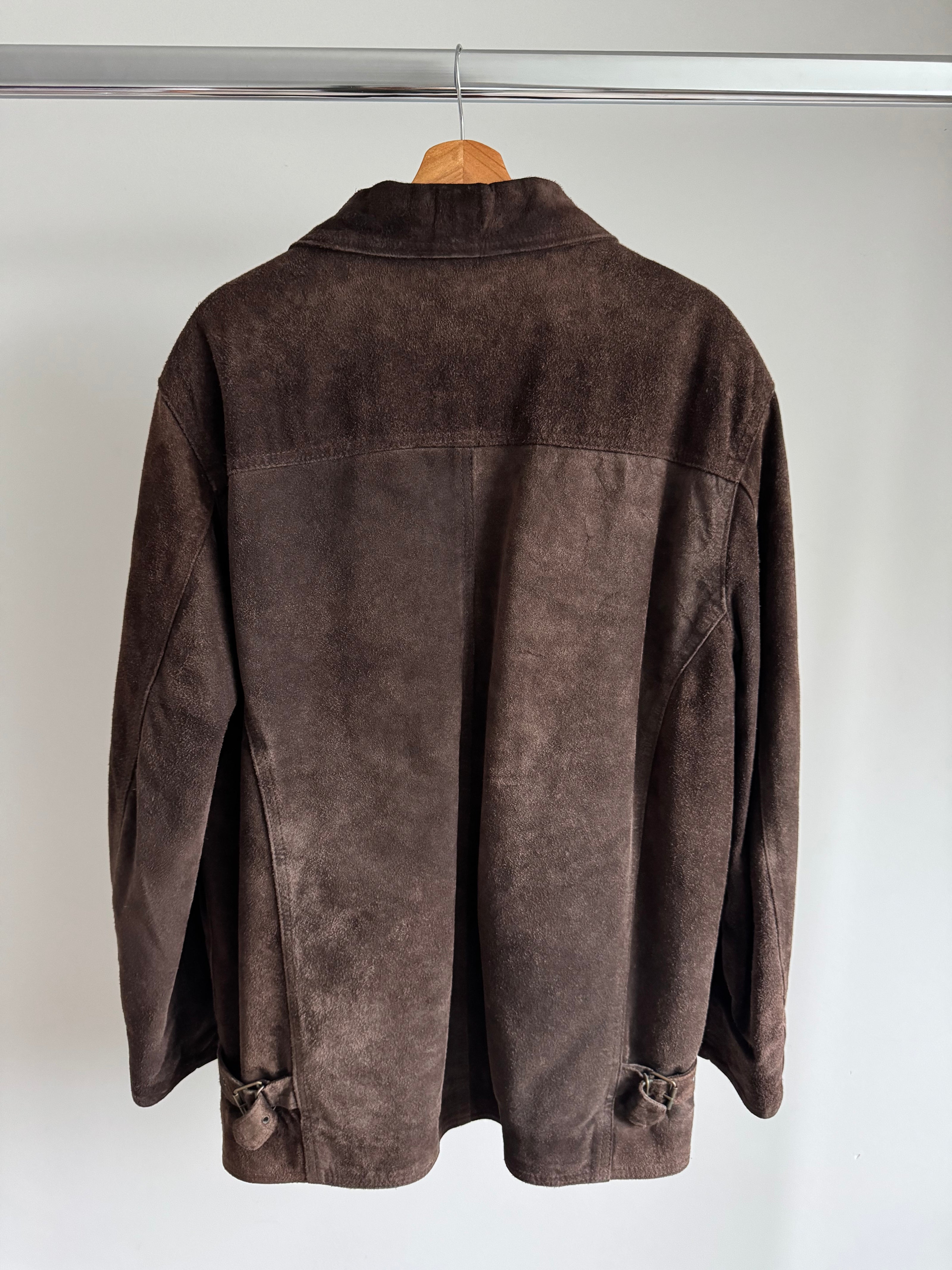 Oversized Brown Suede Jacket