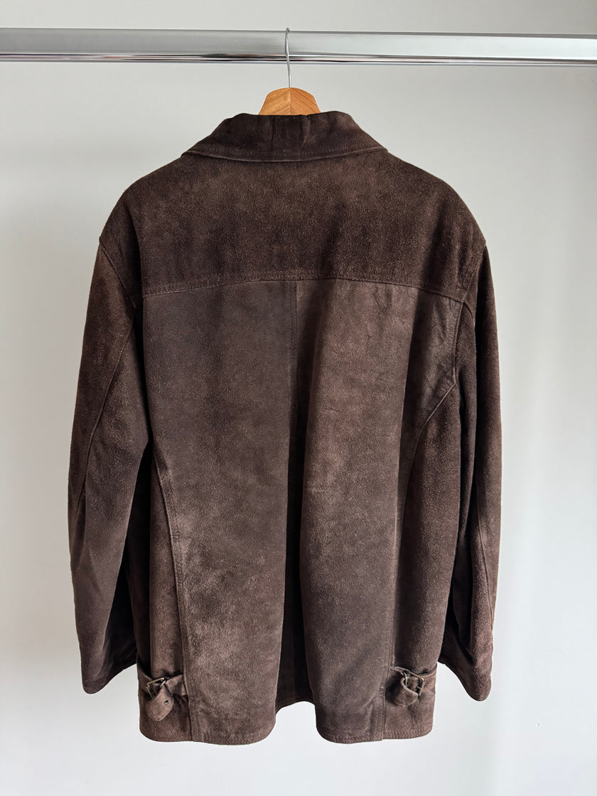 Oversized Brown Suede Jacket