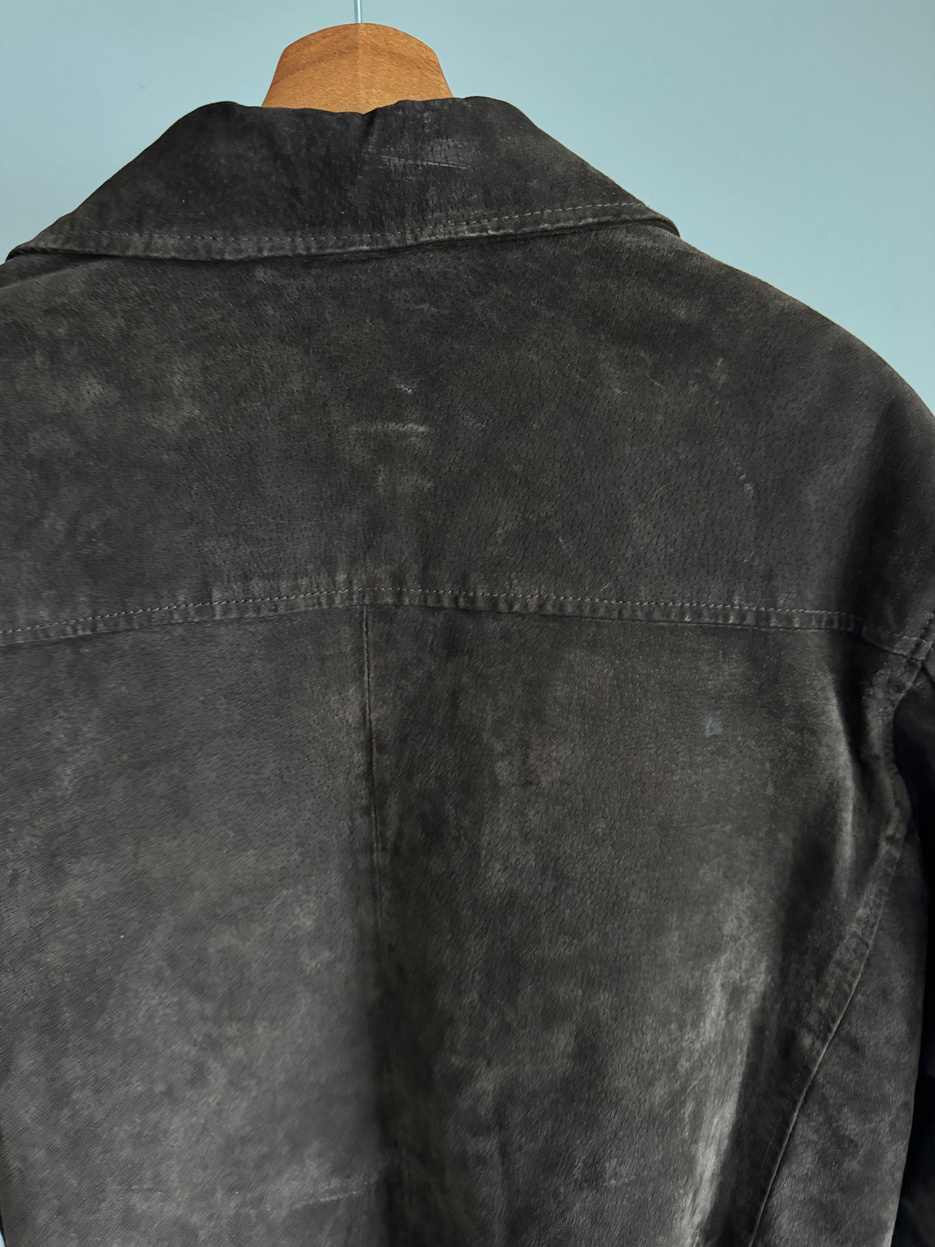 Oversized Dark Brown Suede “Dad” Jacket