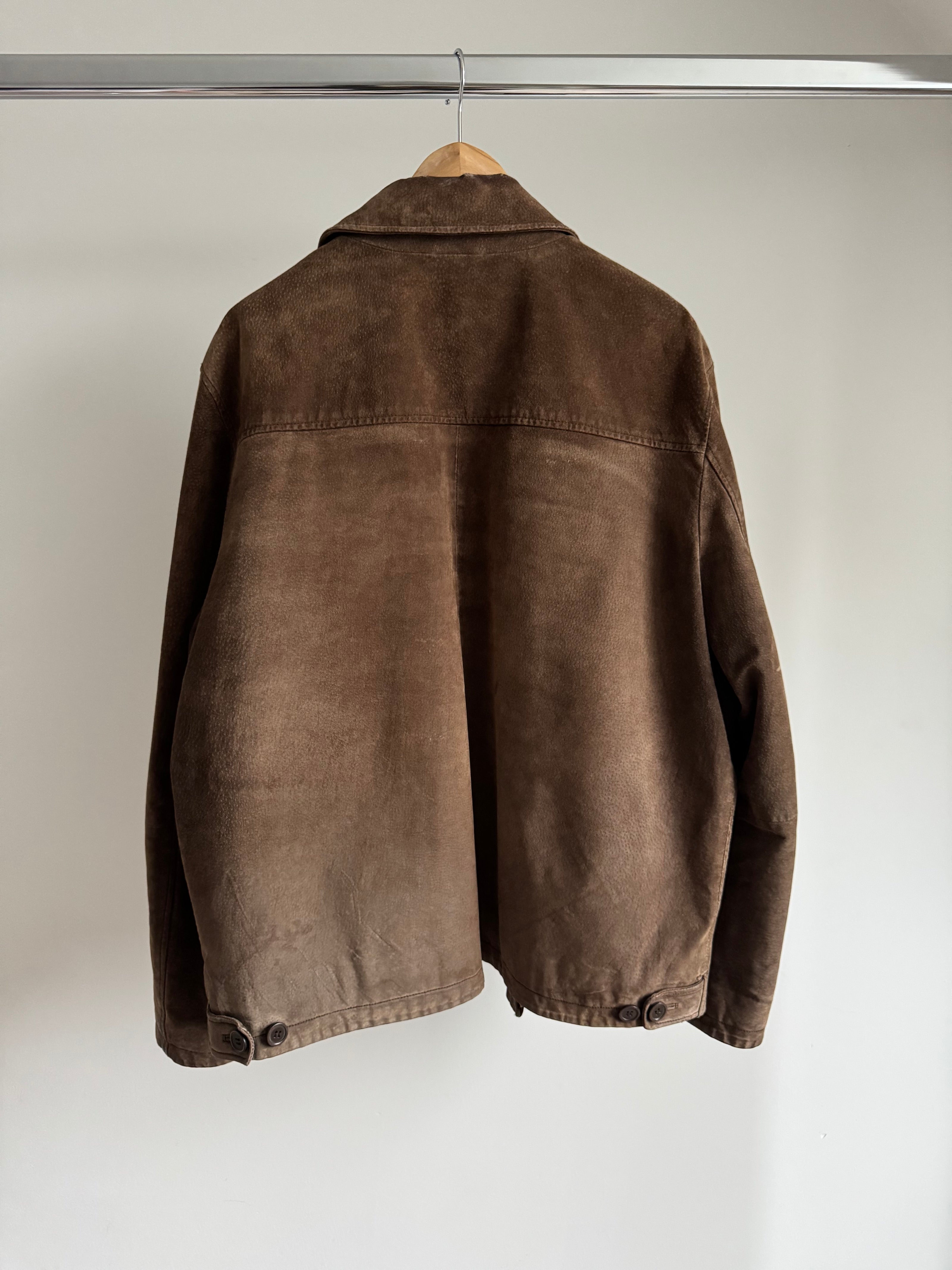 Super Oversized Vintage Suede Bomber Jacket