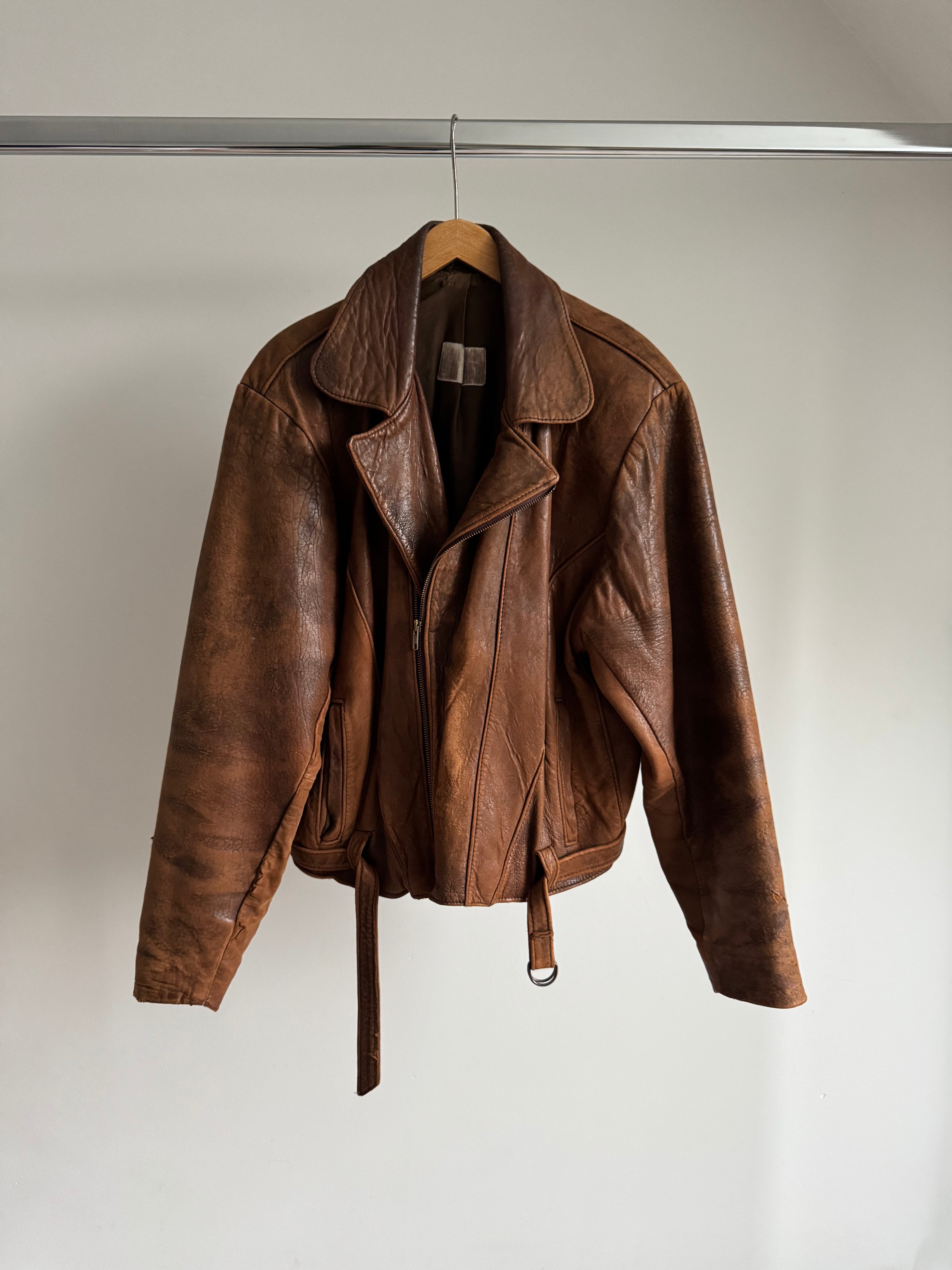 Vintage Aviator / Biker Leather Jacket