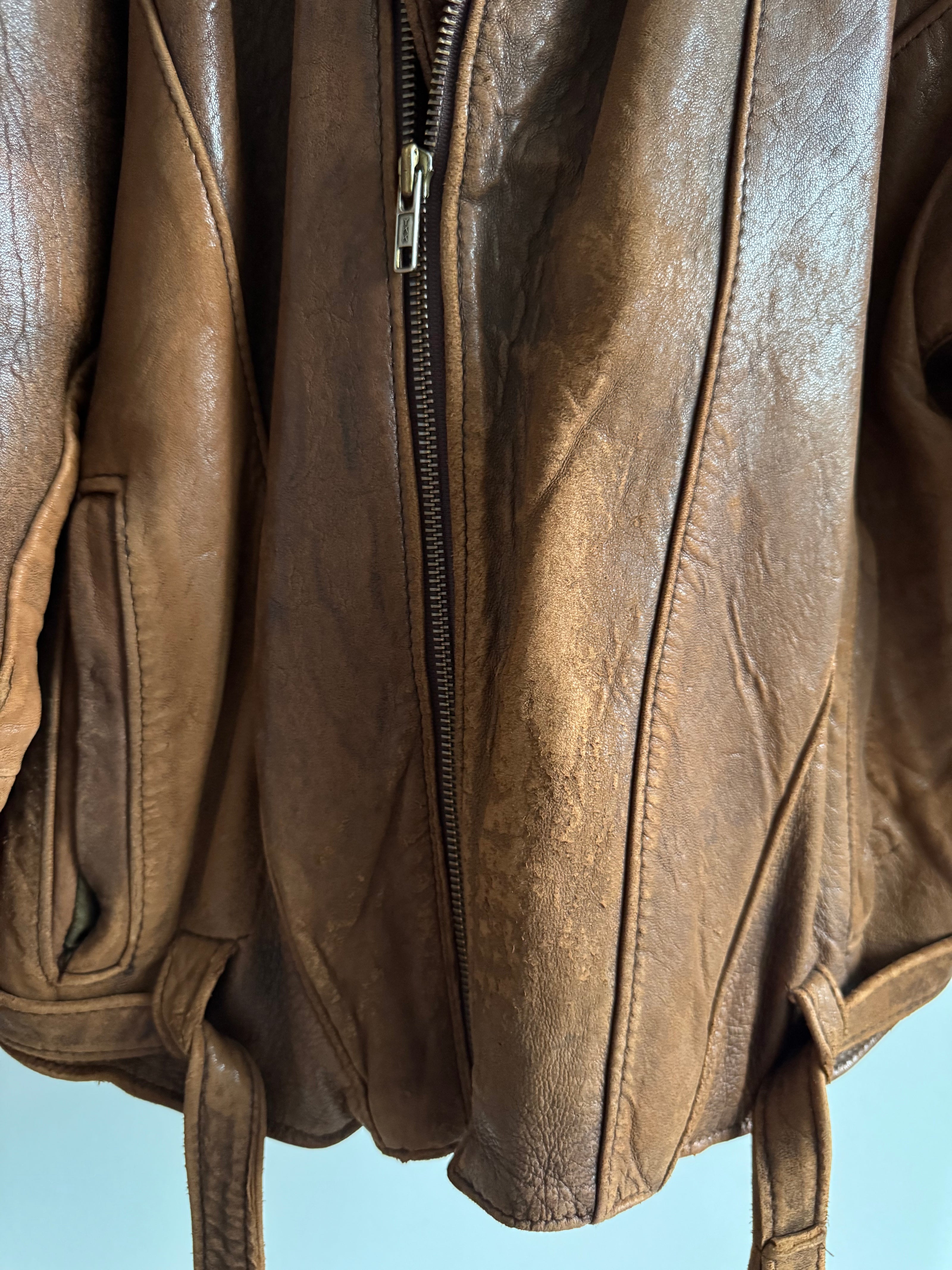 Vintage Aviator / Biker Leather Jacket