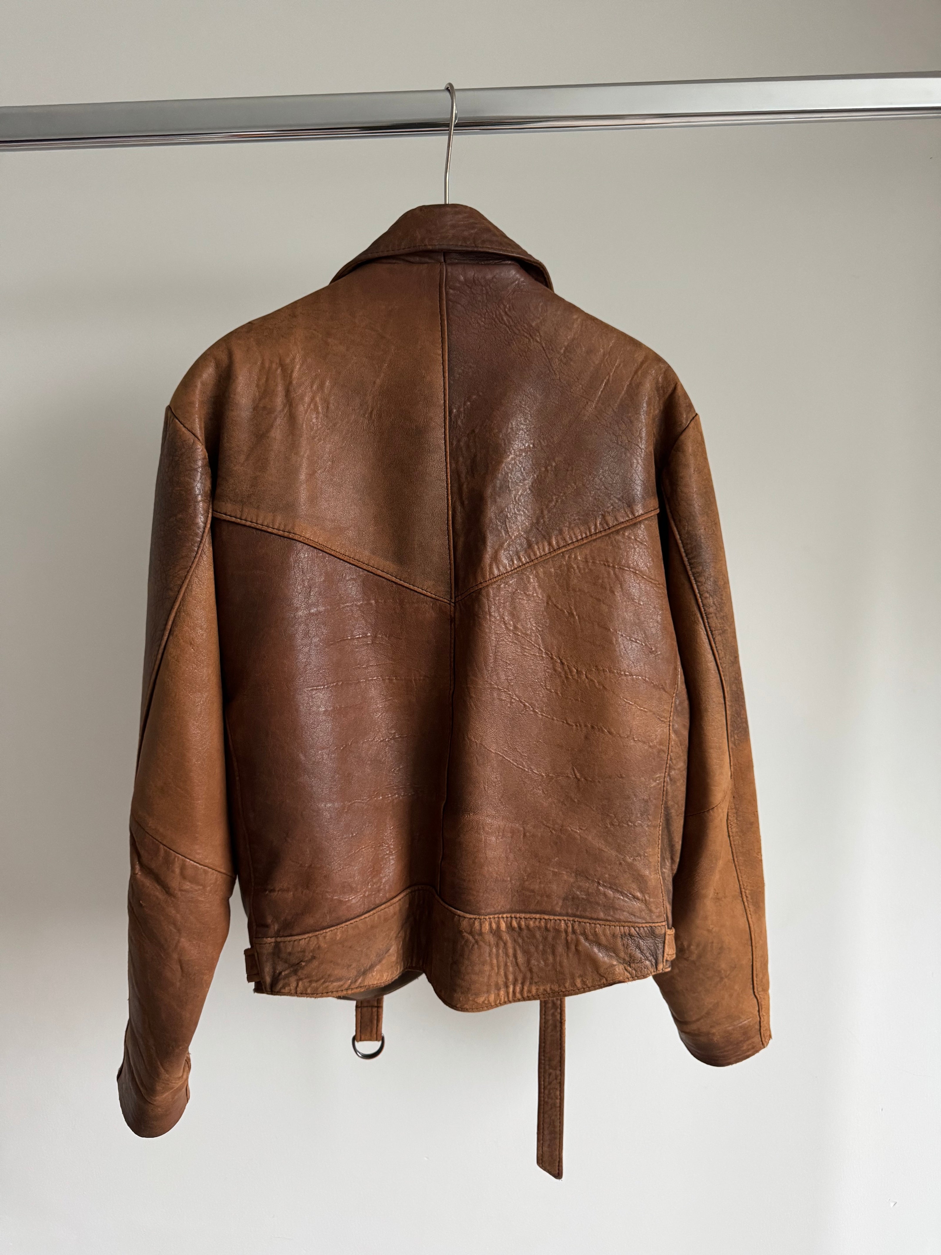 Vintage Aviator / Biker Leather Jacket