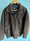 Vintage Oversized Dark Brown Suede Dad Jacket