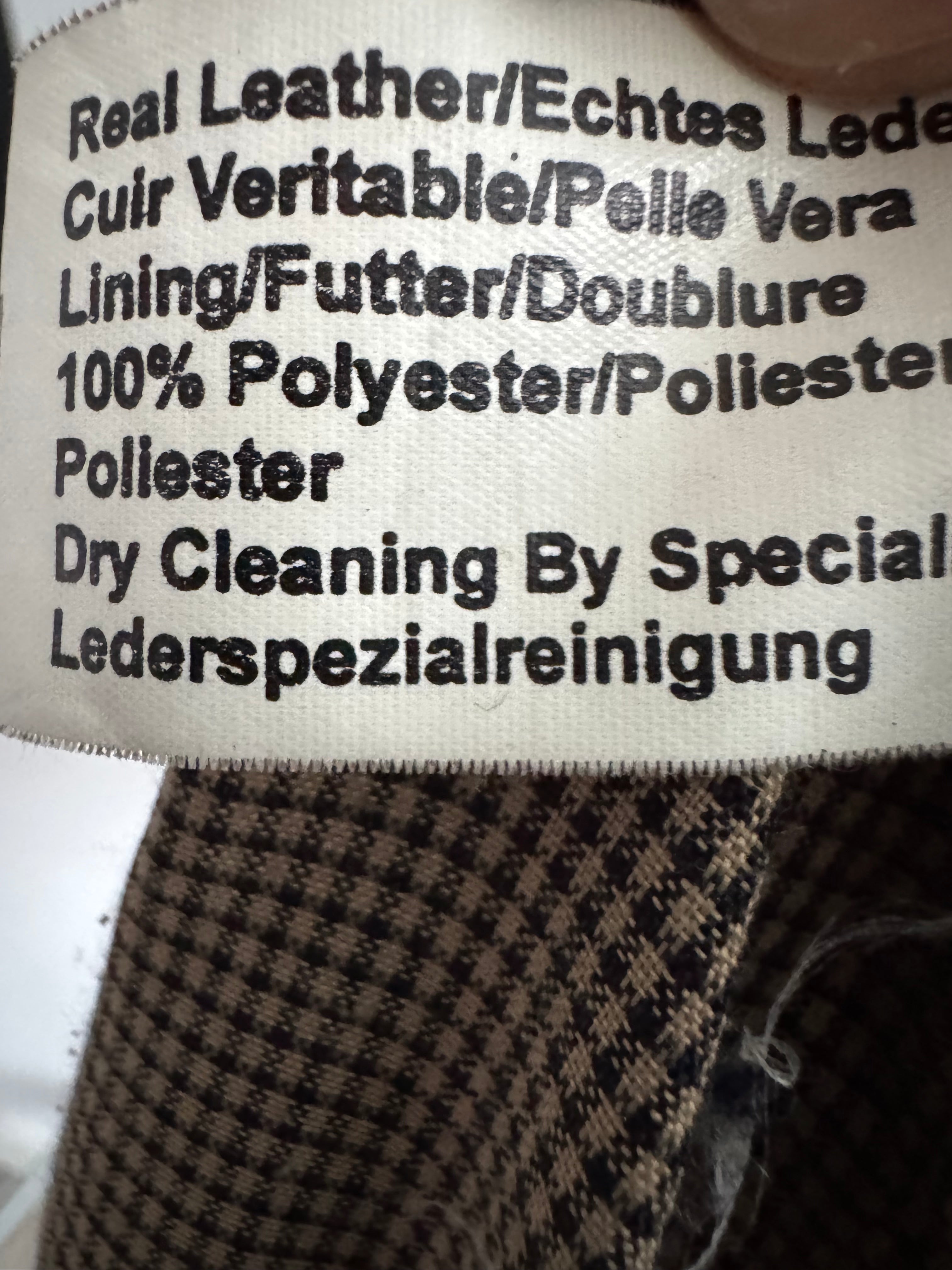 Vintage Brown Oversized Leather Bomber Jacket