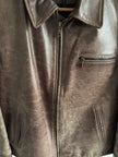 Super Oversized Vintage Brown Leather Jacket