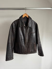 Brown Distressed Leather Jacket