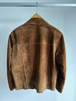 Camel Suede Jacket with Contrast Stitching