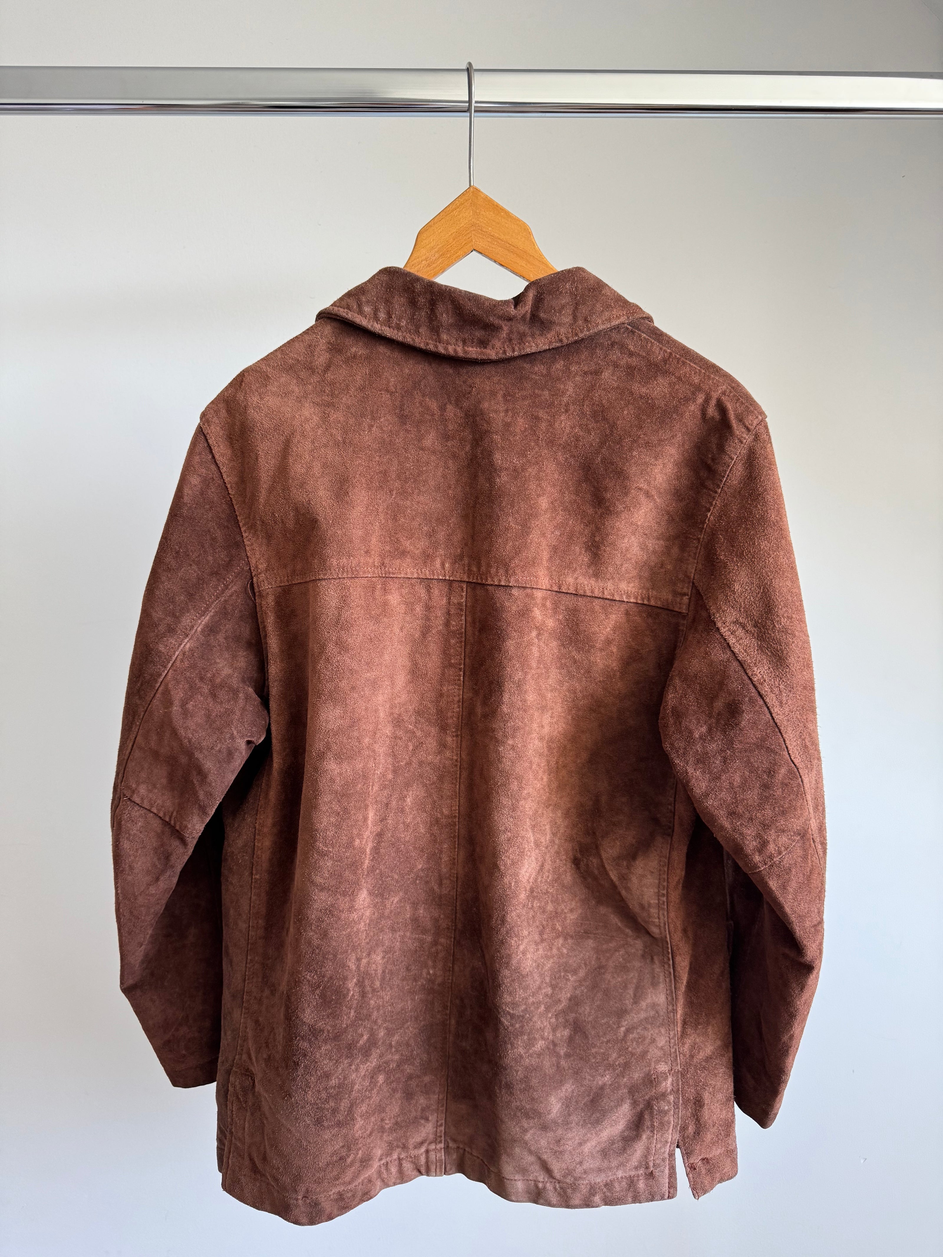 Vintage Brown / Camel Oversized Suede Jacket