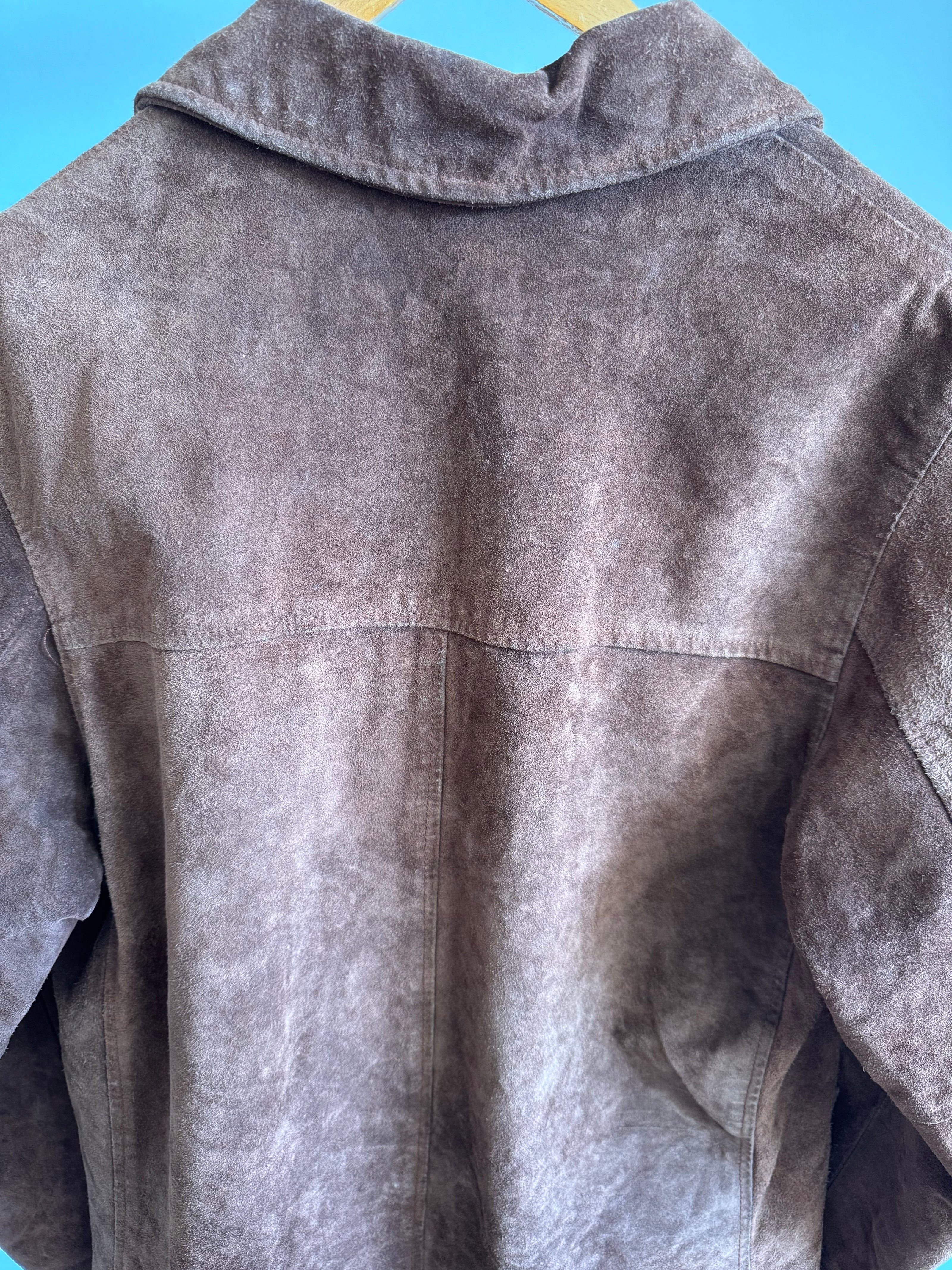 Vintage Brown / Camel Oversized Suede Jacket