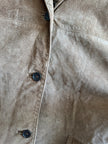 Vintage Oversized Beige Brown Suede Jacket / Blazer