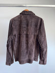 Vintage Dark Brown Suede Fringe Jacket