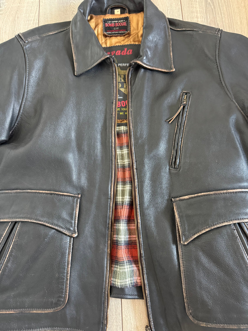 Oversized Worn Leather Jacket