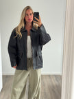 Oversized Worn Leather Jacket