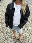 Oversized Worn Leather Jacket