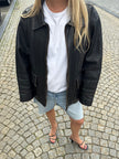 Oversized Worn Leather Jacket