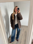 Mega Oversized Brown Suede / Leather
