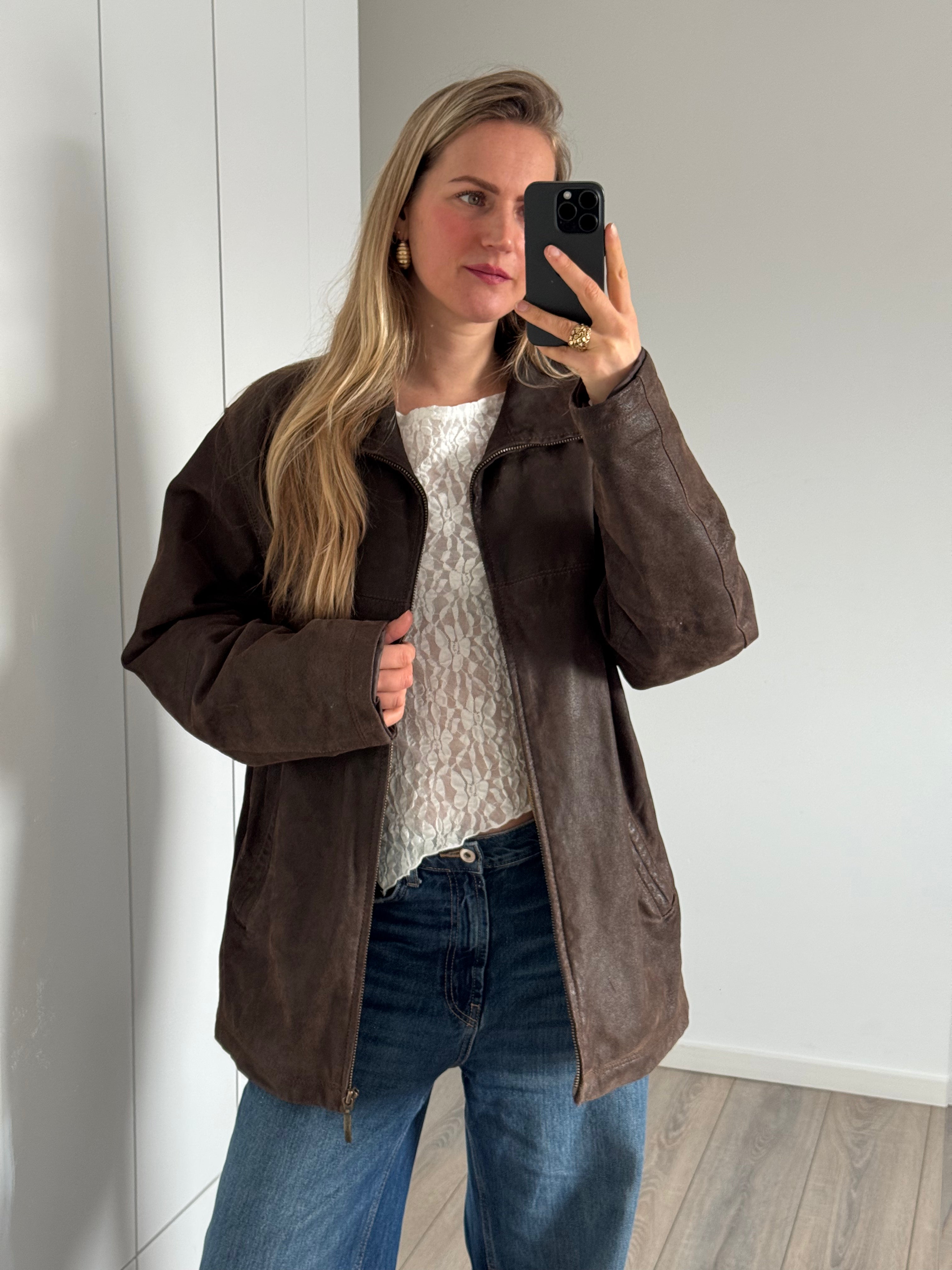 Mega Oversized Brown Suede / Leather