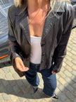 Chic & Short Brown Leather Jacket