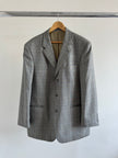 Grey Checked Oversized Blazer