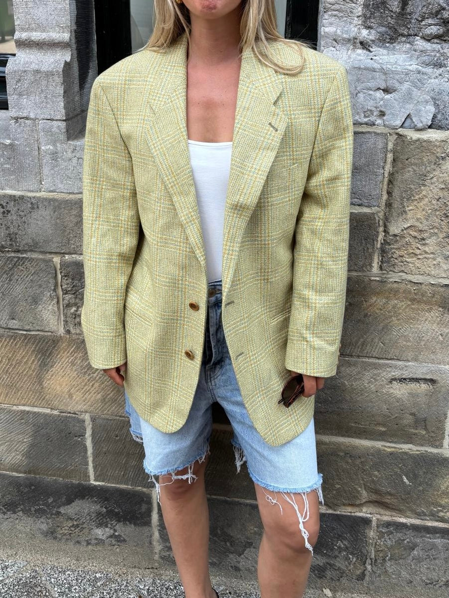 Khaki / Yellow / Beige Oversized Blazer