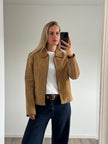Beige Vintage Suede Jacket