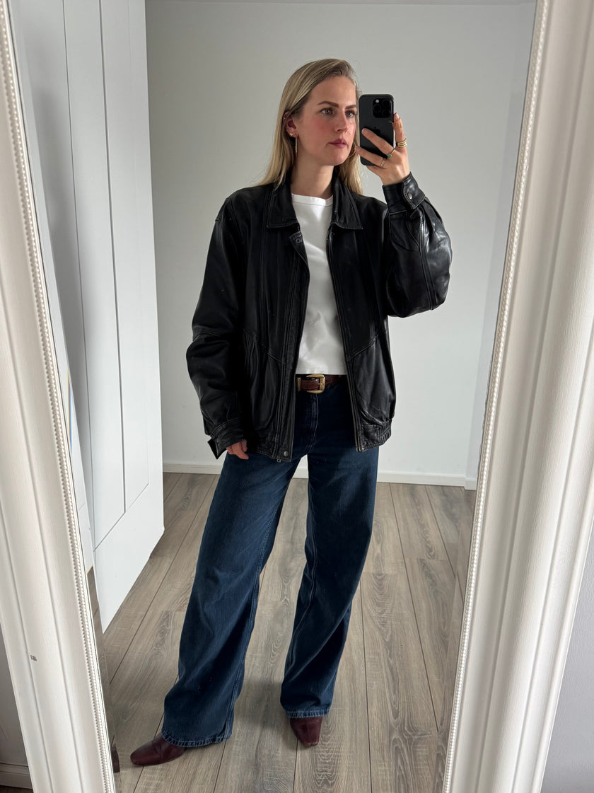 Black Vintage Bomberjacket