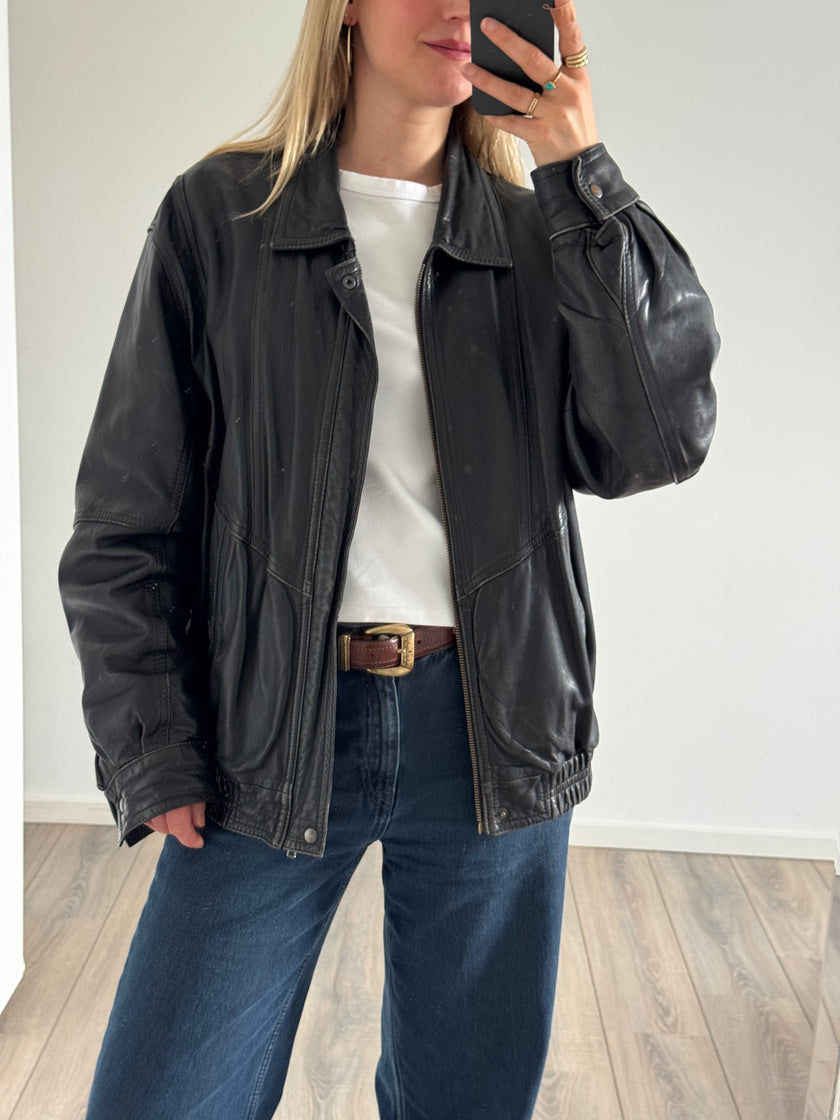 Black Vintage Bomberjacket