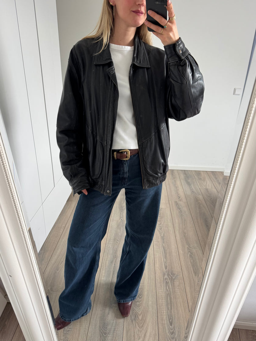 Black Vintage Bomberjacket