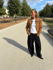 Beige Brown Suede Jacket