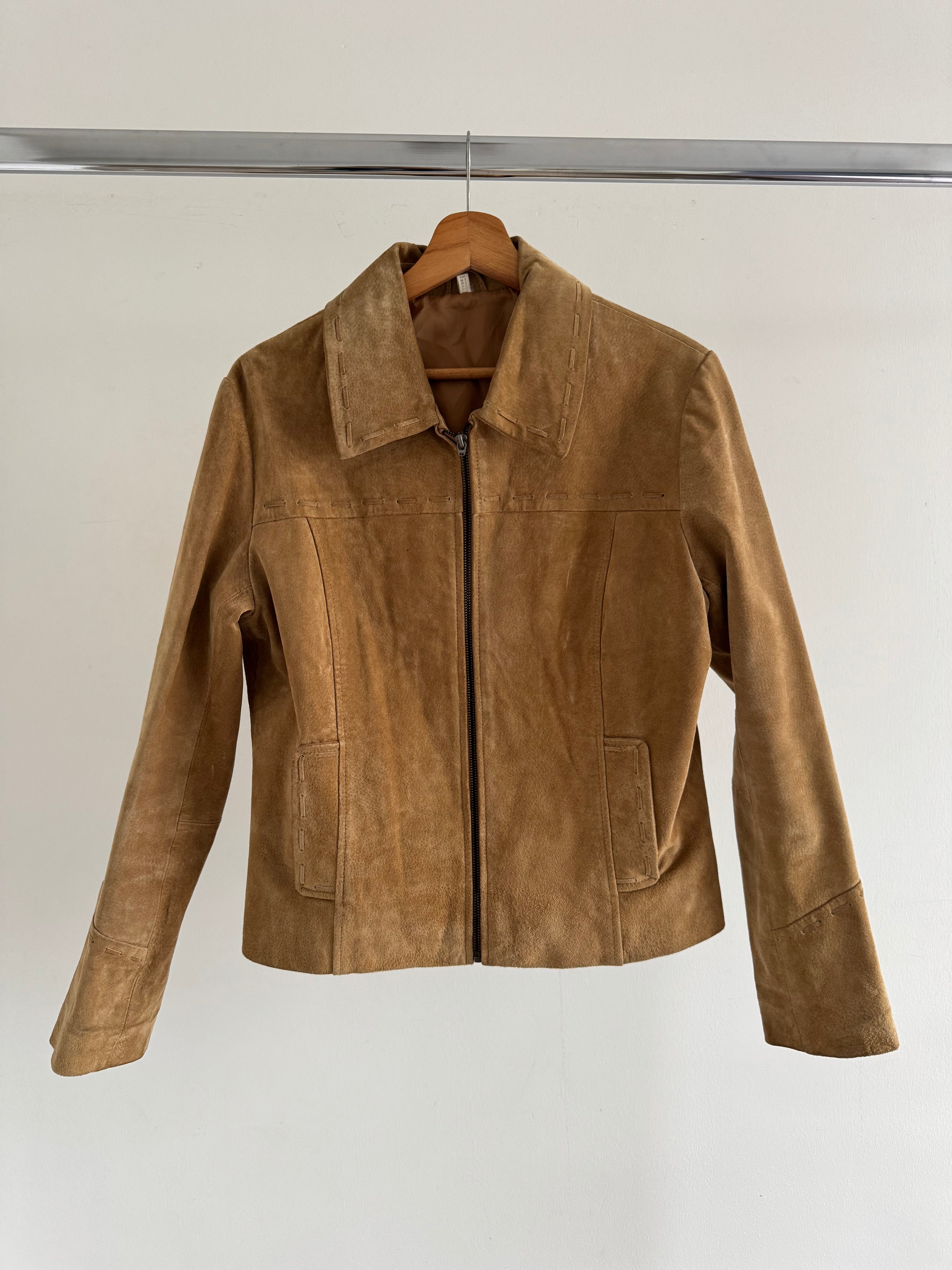 Beige Vintage Suede Jacket