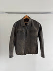Grey Rustic Leather Vintage Jacket
