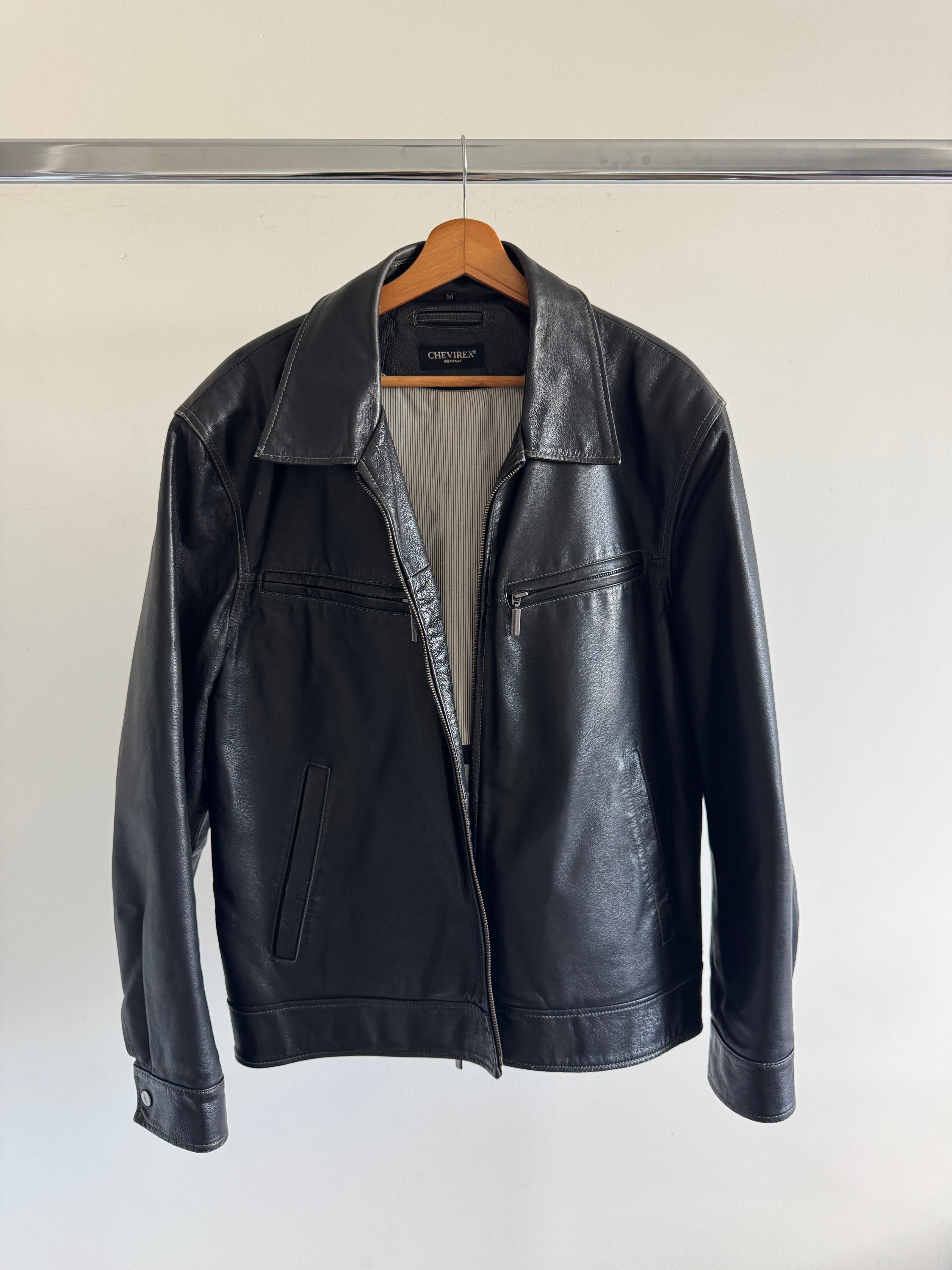 Oversized Leather Bomber Jacket