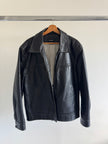 Oversized Leather Bomber Jacket