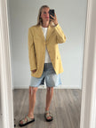Beige/Butter Yellow Oversized Vintage Blazer