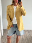 Beige/Butter Yellow Oversized Vintage Blazer
